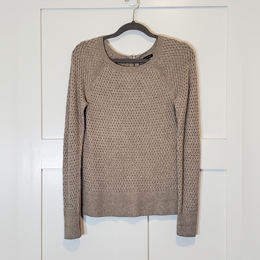 American Eagle Wool Blend Neutral Soft Taupe Light Brown Size Small